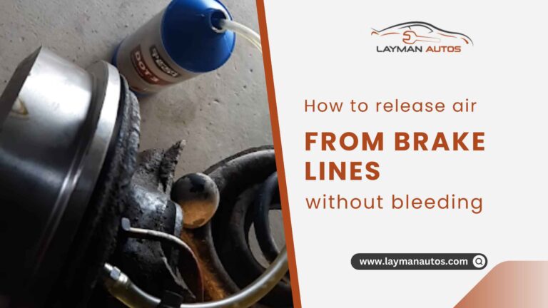 How to release air from brake lines without bleeding